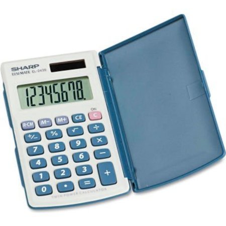 SHARP ELECTRONICS Sharp® 8-Digit Calculator, EL243SB, W/Cover, 2-1/2" X 4-1/2" X 1/2", White EL243SB